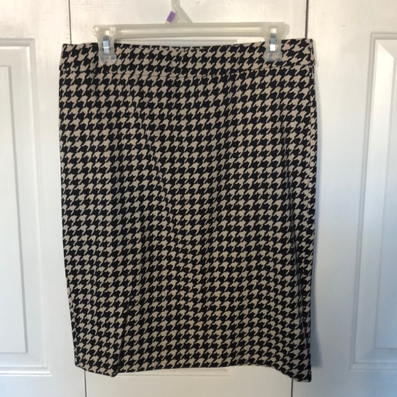 Elle Pencil Skirt (Tan and Black Herringbone, 10) - Picture 1 of 2